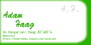 adam haag business card